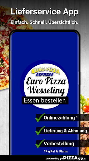 Android application Euro Pizza Express Wesseling screenshort