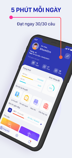Android application Ôn thi GPLX 600 Câu hỏi screenshort