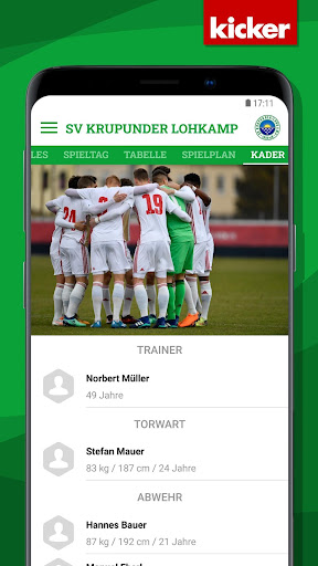 Android application SV Lohkamp screenshort