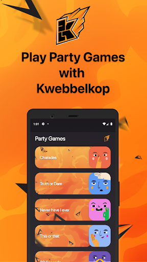 Android application Kwebbel Party - Party games! screenshort