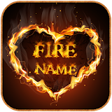 Name Fire Text Name Art icon