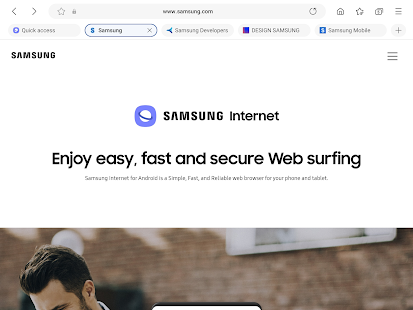 Снимка на екрана на Samsung Internet Browser Beta