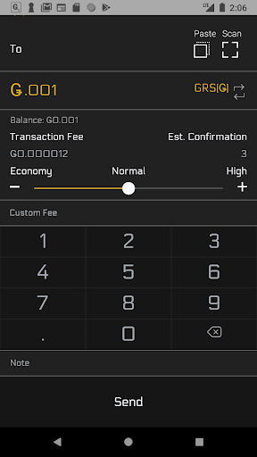 HODL GRS Groestlcoin Wallet Screen 3