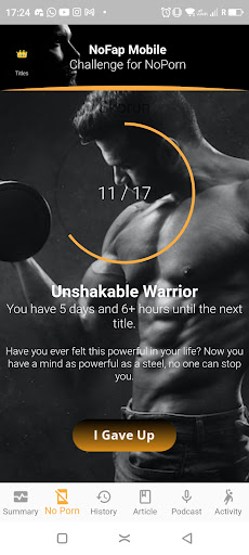 NoFap Articles & Podcasts Screen 3