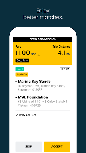 Screenshot of TADA Driver