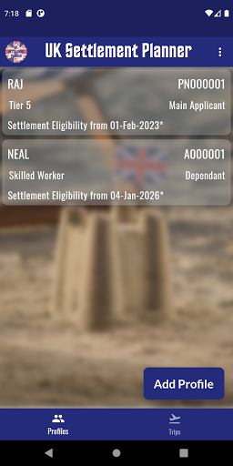 UK Settlement Planner Screen 2