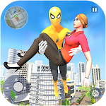 Cover Image of Download Flying Spider Rope Hero - Gangster Crime City 1.8 APK