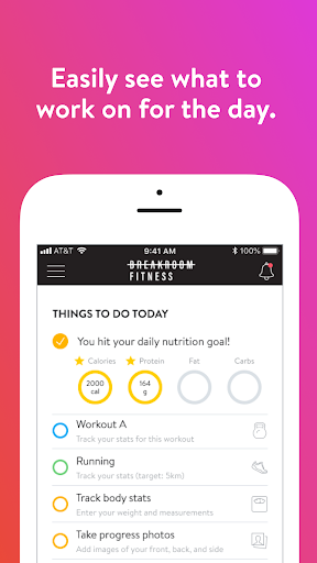 Android application Breakroom Fitness screenshort
