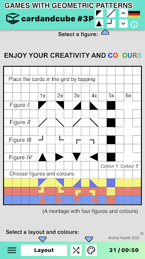 Android application card and cube #3P GEOMETRIC screenshort