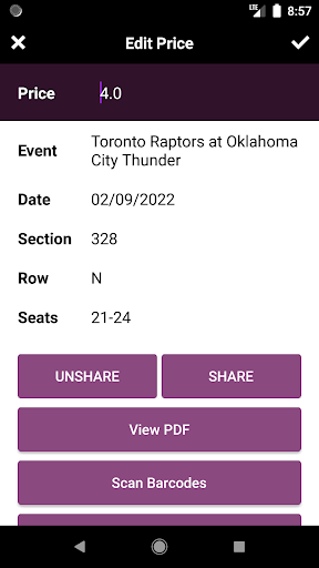 Ticket Attendant Mobile Screen 3