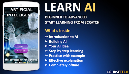 Android application Learn AI screenshort