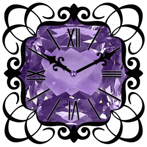 Purple Diamond Clock Widget 1.3 Icon