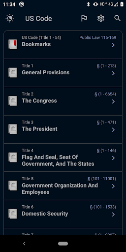 US Code Titles 1 to 54 Publi