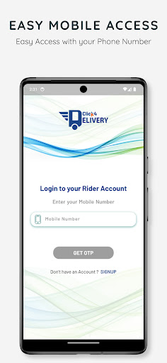 Click4Delivery Rider Screen 2