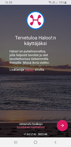 Android application Haloo! screenshort