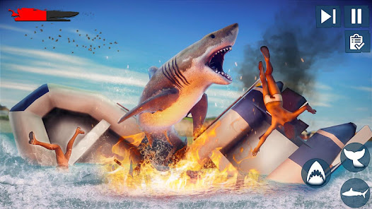 Imágen 10 Real Survival Angry Shark Game android