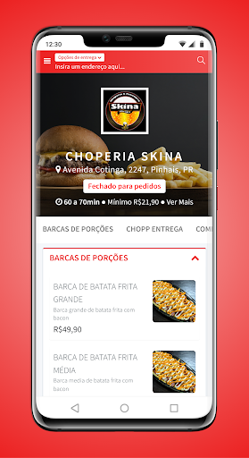 Android application Choperia Skina Oficial screenshort