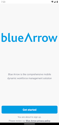Android application Blue Arrow screenshort