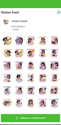 Stickers en lengua mixe ayuuk