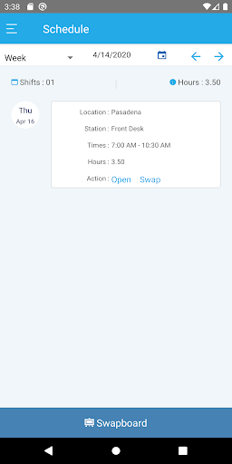 Android application ScheduleSource Teamwork screenshort