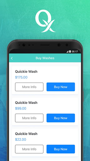 QuiXpress Wash App Screen 3