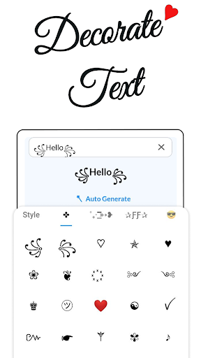 Screenshot of Stylish Text- Letter Style Art