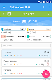 Calculadora de calorías HiKi Screenshot