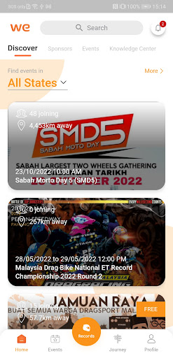 Android application Wemotoo - Msia Motor Club screenshort