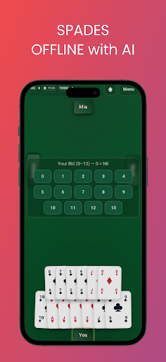 Spades Classic Offline AI