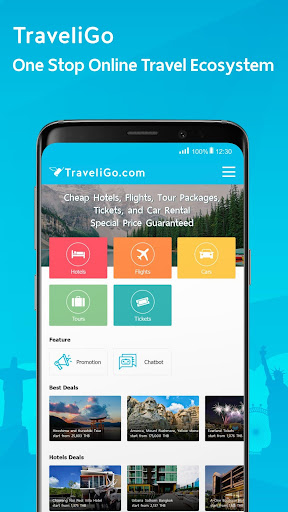 Android application TraveliGo: Flight Hotel & More screenshort