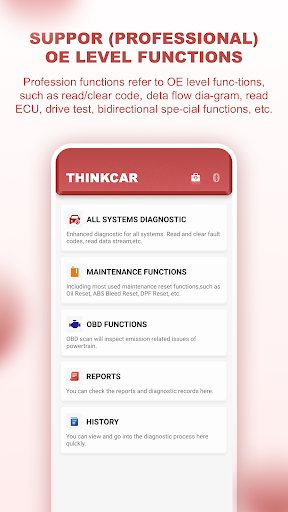 Android application ThinkCar pro screenshort