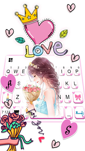 Flower Princess Keyboard Backg Screen 2