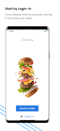 Android application Ordering Kiosk screenshort