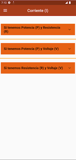 Ohm´s Law App Screen 3