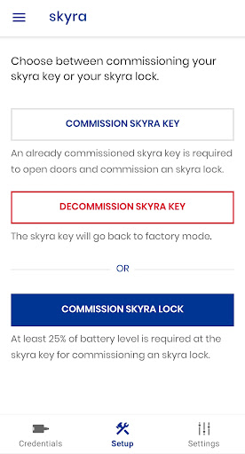 Android application dormakaba skyra screenshort
