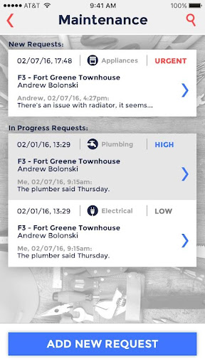 Android application Plaza Management screenshort