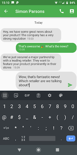 Boss SMS Screen 3