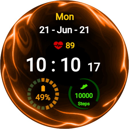 Three Color Fluid Watch Face