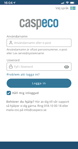 Android application Caspeco Cloud screenshort