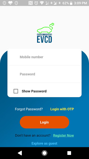 Android application EVCD screenshort