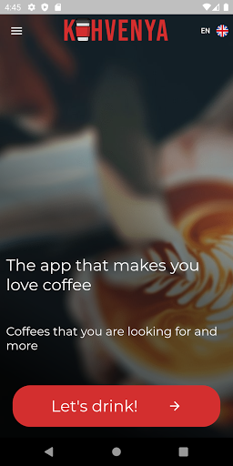 Android application Coffenia (Kahvenya) screenshort