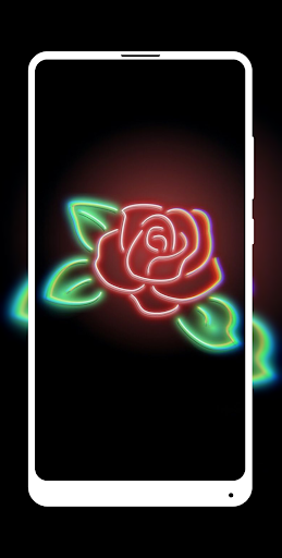 Neon Flower Wallpaper Screen 3
