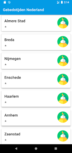 Gebedstijden Nederland Screen 3