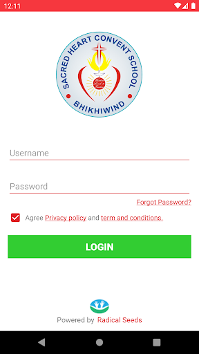 Android application Sacred Heart School Bhikhiwind screenshort