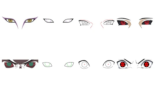 Como dibujar Sharingan ojos