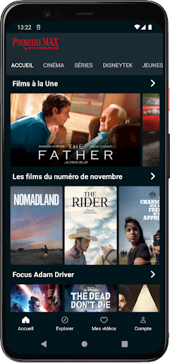 Android application PREMIERE MAX screenshort