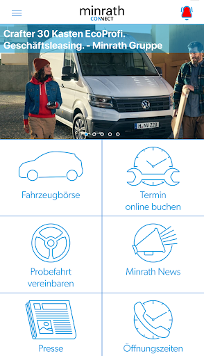 Android application minrath connect screenshort