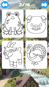 Coloring Book : Paint Animals