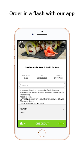 Android application Smile Sushi Bar & Bubble Tea screenshort