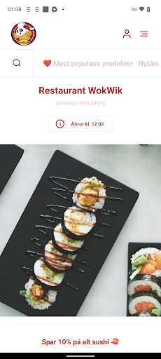 Android application Restaurant WokWik screenshort